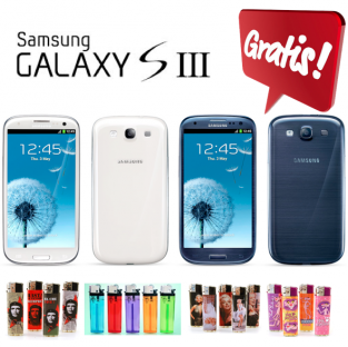 GRATIS Samsung i9300 Galaxy S3 zwart of wit 16GB